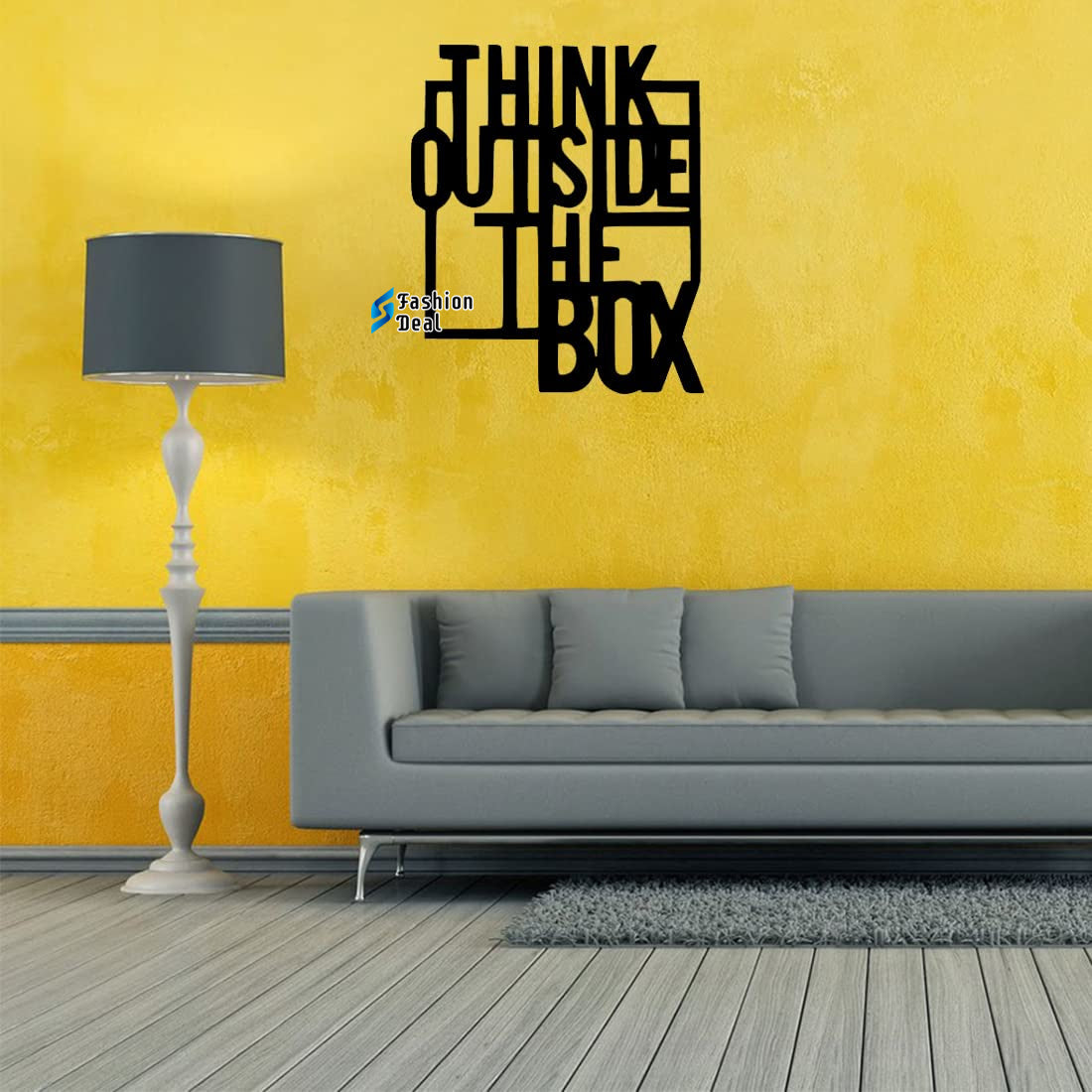 Unique Wooden MDF Laser Cut Thibk Out Side The Box-Motivational Themed Wall Art – Perfect for Home Décor and Gifts