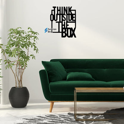 Unique Wooden MDF Laser Cut Thibk Out Side The Box-Motivational Themed Wall Art – Perfect for Home Décor and Gifts