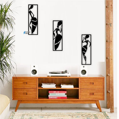 Unique Wooden MDF Laser Cut African Tribal Women Group-Themed Wall Art – Perfect for Home Décor and Gifts