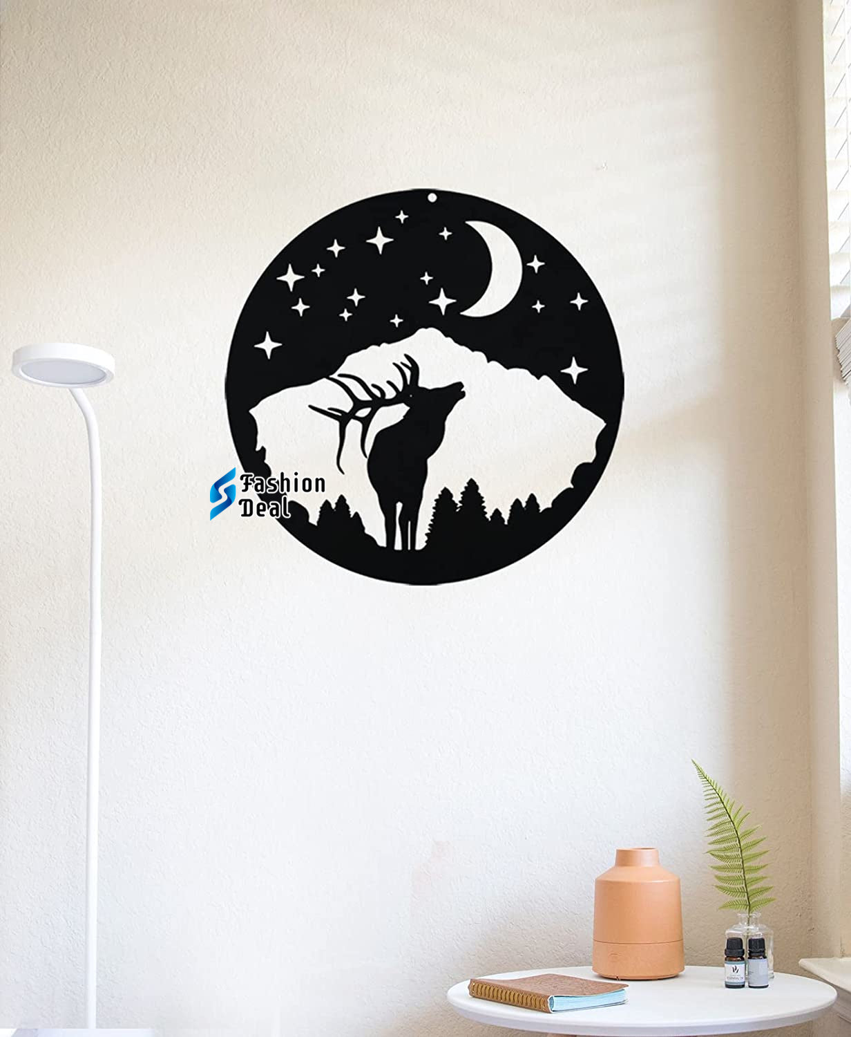 Unique Wooden MDF Laser Cut Moon Deer-Themed Wall Art – Perfect for Home Décor and Gifts