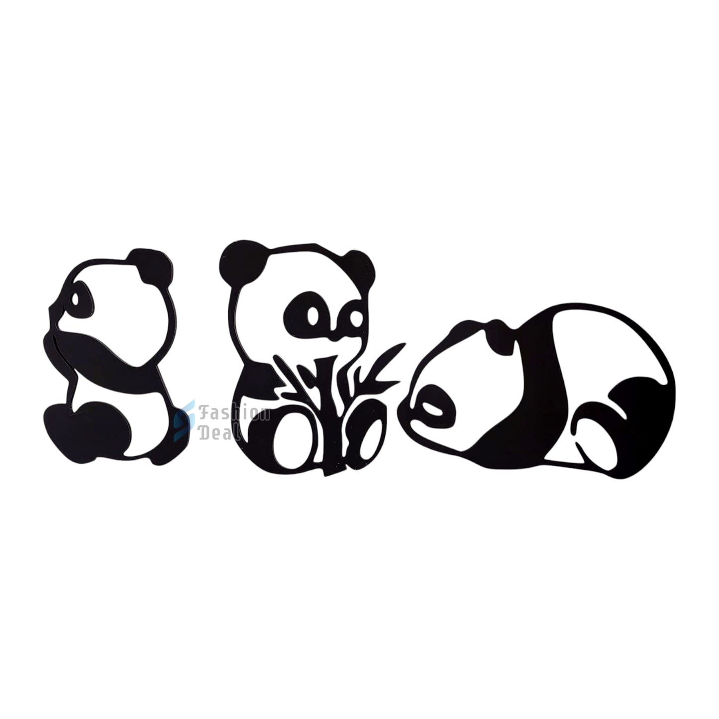 Unique Wooden MDF Laser Cut Panda Group-Themed Wall Art – Perfect for Home Décor and Gifts