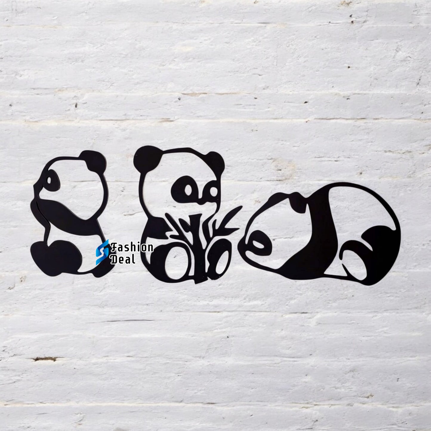 Unique Wooden MDF Laser Cut Panda Group-Themed Wall Art – Perfect for Home Décor and Gifts