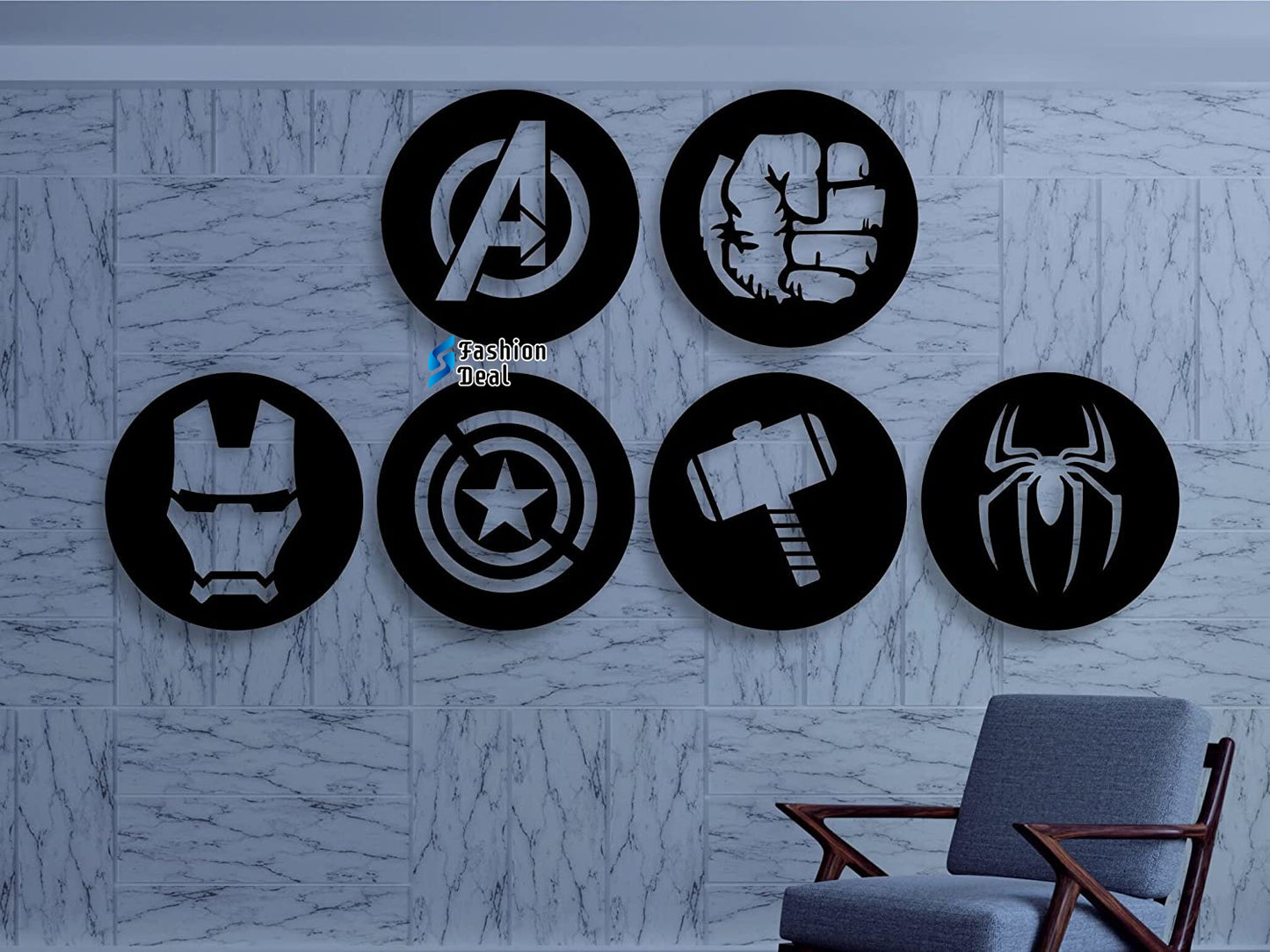 Unique Wooden MDF Laser Cut SuperHeros Avengers Group Sign-Themed Wall Art – Perfect for Home Décor and Gifts