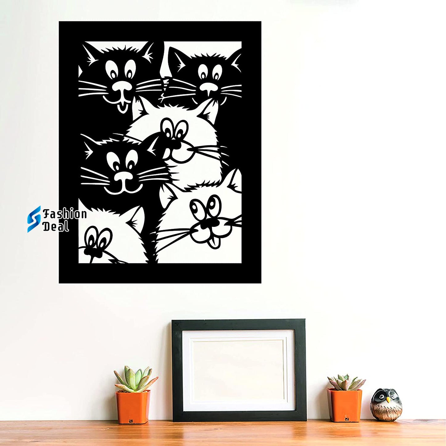 Unique Wooden MDF Laser Cut Cat Group-Themed Wall Art – Perfect for Home Décor and Gifts