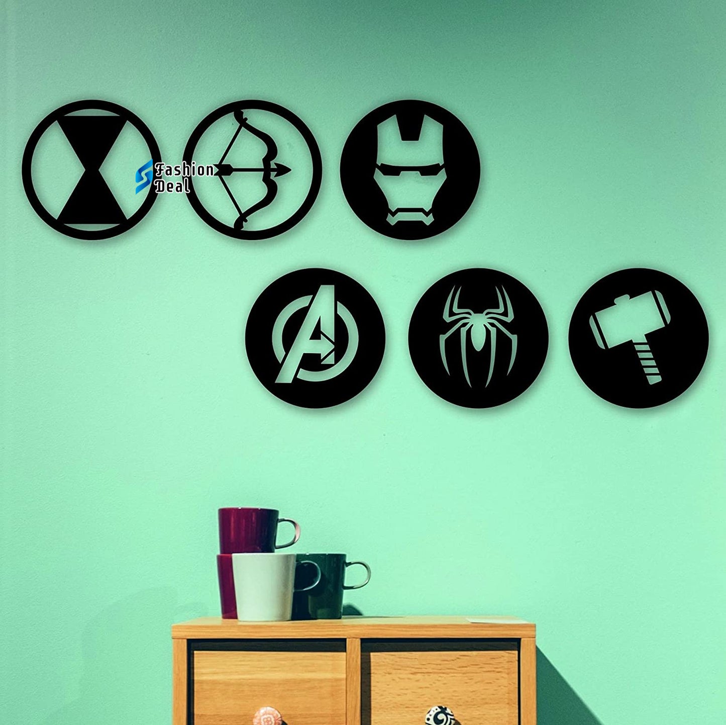 Unique Wooden MDF Laser Cut SuperHeros Avengers Group Sign-Themed Wall Art – Perfect for Home Décor and Gifts