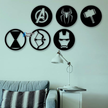 Unique Wooden MDF Laser Cut SuperHeros Avengers Group Sign-Themed Wall Art – Perfect for Home Décor and Gifts