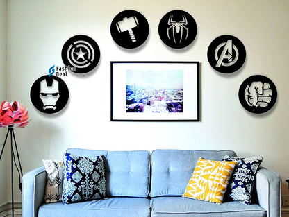 Unique Wooden MDF Laser Cut SuperHeros Avengers Group Sign-Themed Wall Art – Perfect for Home Décor and Gifts