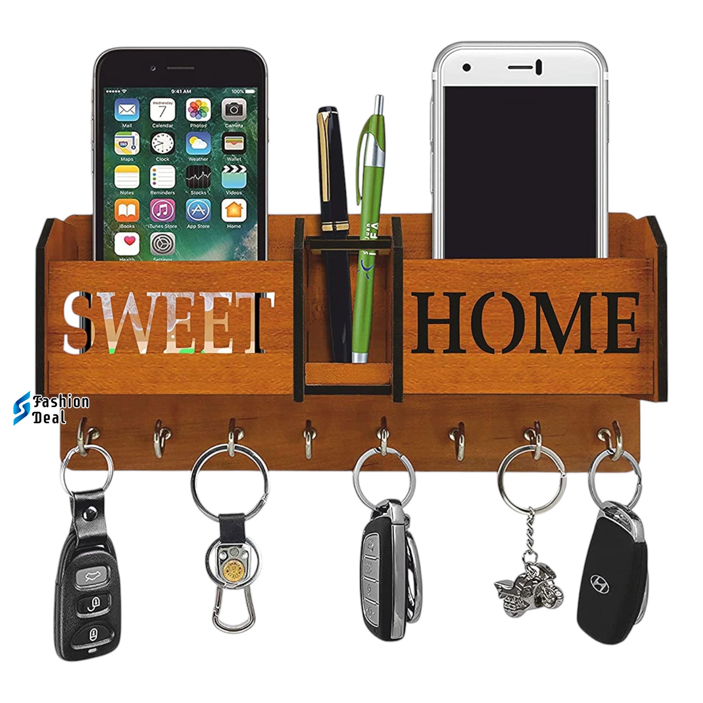 Wooden MDF Customized Keychain Holder For Wall Decoration