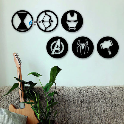 Unique Wooden MDF Laser Cut SuperHeros Avengers Group Sign-Themed Wall Art – Perfect for Home Décor and Gifts