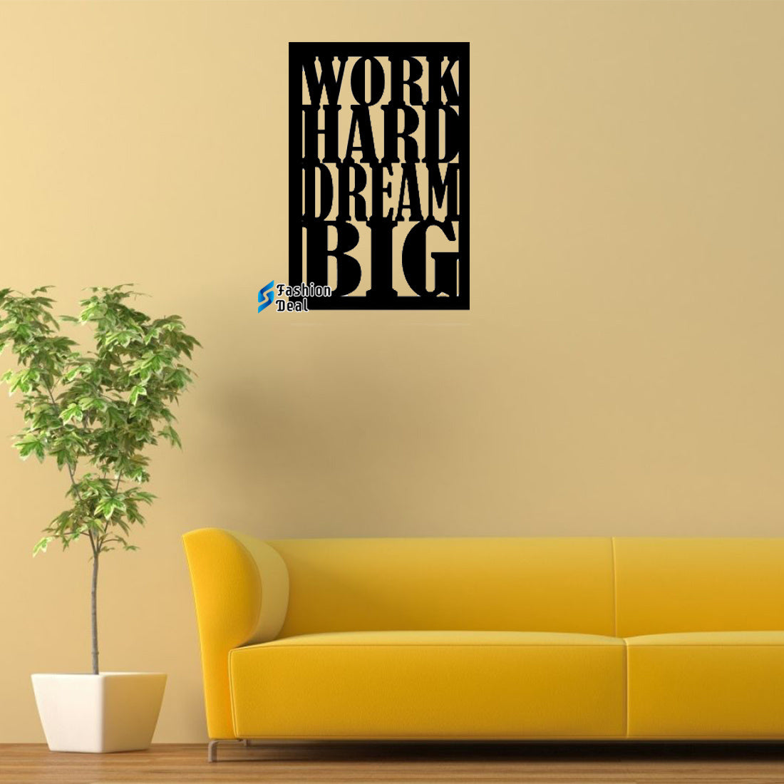 Unique Wooden MDF Laser Cut Work Hard Dream Big-Motivational Themed Wall Art – Perfect for Home Décor and Gifts