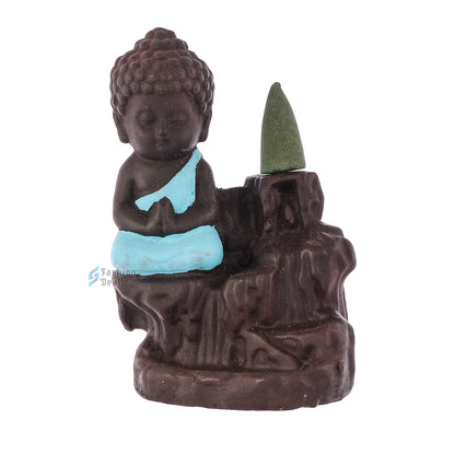 Elegant Smoke Buddha Statue Idols With Cones for Gifting & Home Decoration | Spiritual & Artistic Decor