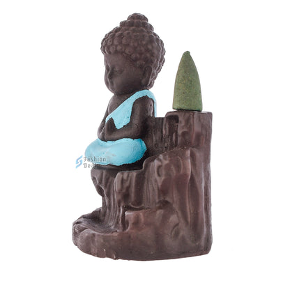 Elegant Smoke Buddha Statue Idols With Cones for Gifting & Home Decoration | Spiritual & Artistic Decor