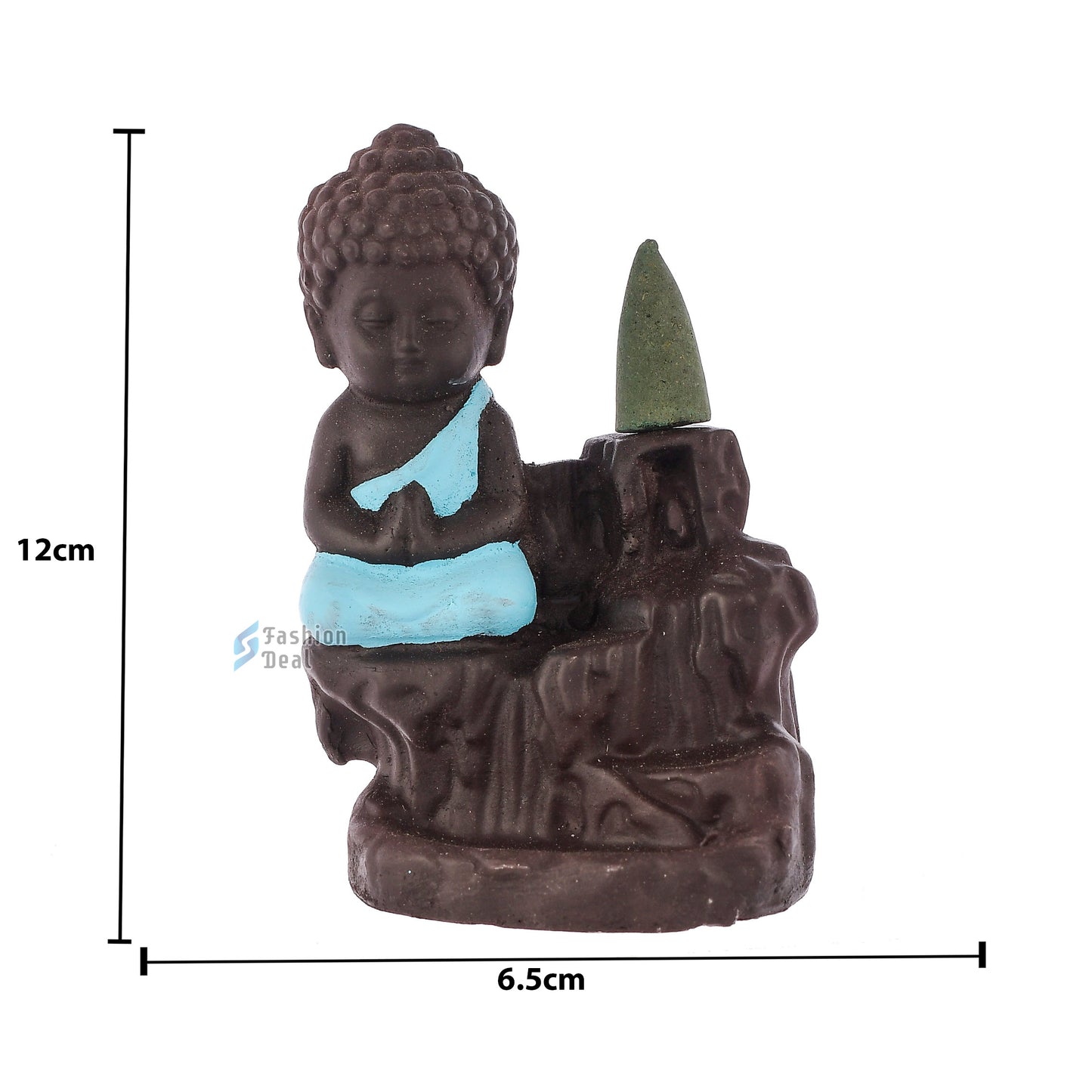 Elegant Smoke Buddha Statue Idols With Cones for Gifting & Home Decoration | Spiritual & Artistic Decor