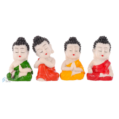 Elegant Buddha Statue Set of 4 Idols for Gifting & Home Decoration | Spiritual & Artistic Decor