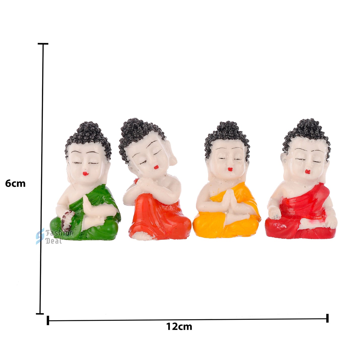 Elegant Buddha Statue Set of 4 Idols for Gifting & Home Decoration | Spiritual & Artistic Decor