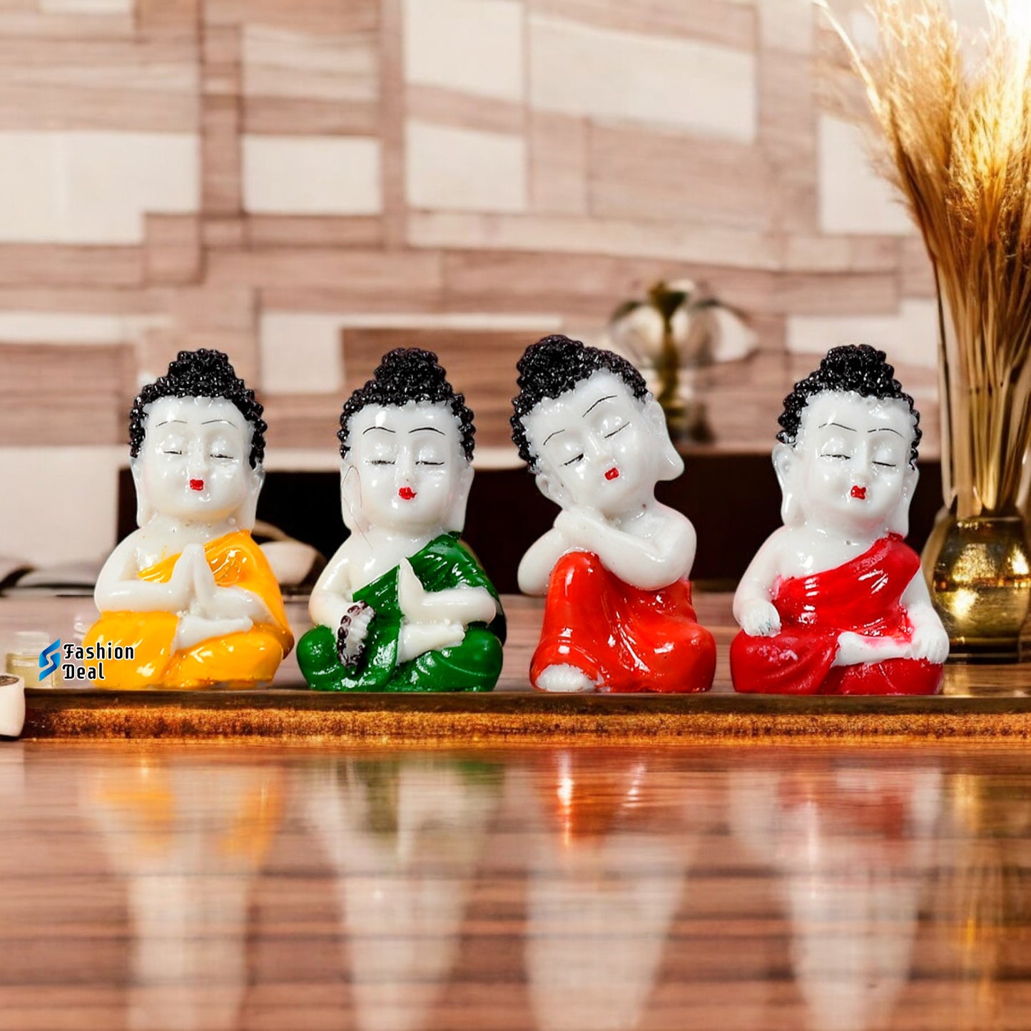 Elegant Buddha Statue Set of 4 Idols for Gifting & Home Decoration | Spiritual & Artistic Decor