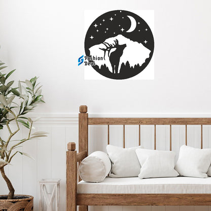 Unique Wooden MDF Laser Cut Moon Deer-Themed Wall Art – Perfect for Home Décor and Gifts