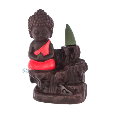 Elegant Smoke Buddha Statue Idols With Cones for Gifting & Home Decoration | Spiritual & Artistic Decor