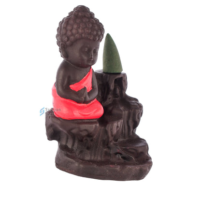 Elegant Smoke Buddha Statue Idols With Cones for Gifting & Home Decoration | Spiritual & Artistic Decor