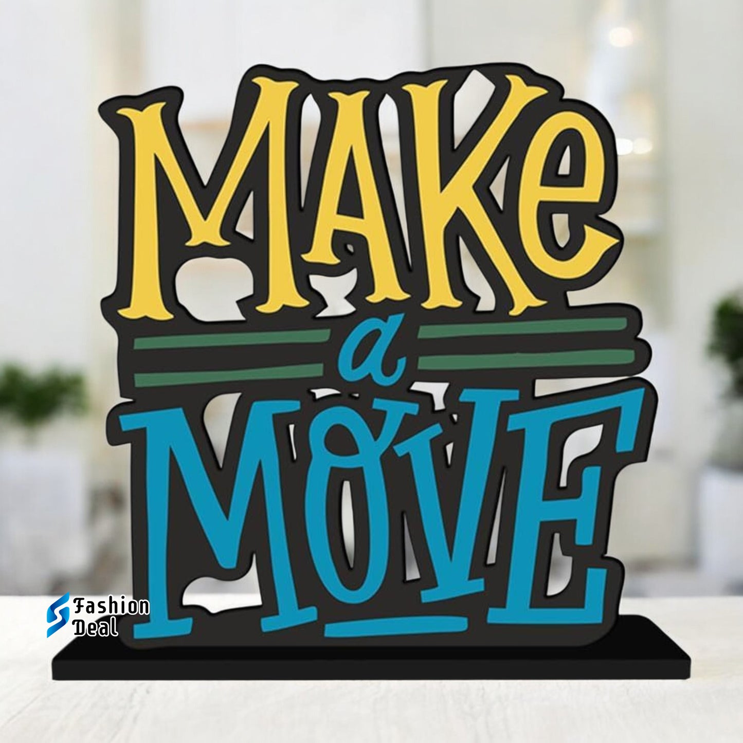 Decorative Wooden MDF Make A Movie Quotes for Table and Desk Décor | Uplifting and Stylish Designs