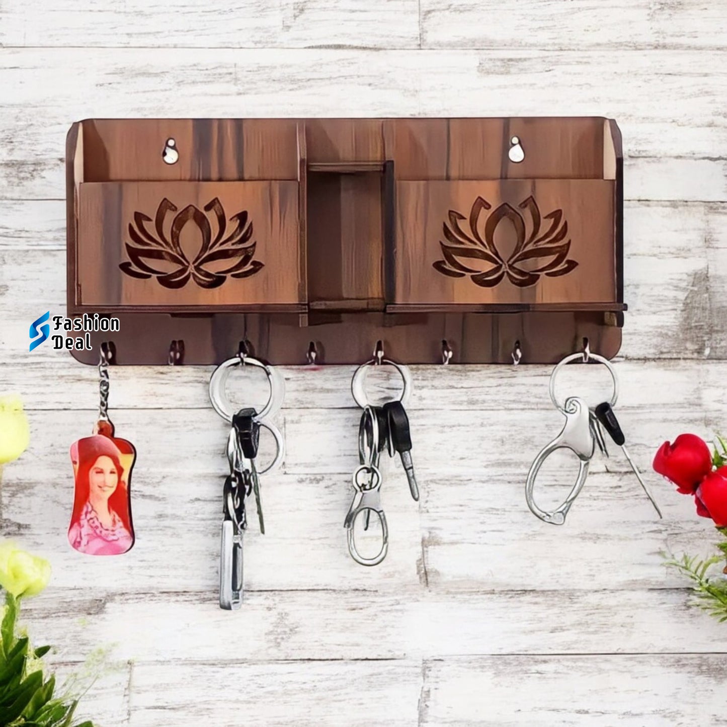 Wooden MDF Customized Keychain Holder For Wall Decoration