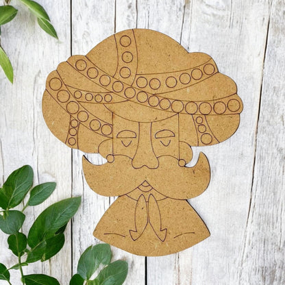 Wooden MDF Namaste Couple Cutout Craft for Decoration