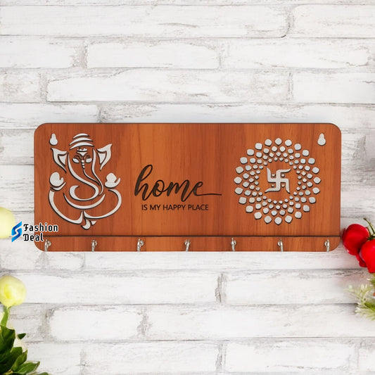 Wooden MDF Customized Keychain Holder For Wall Decoration