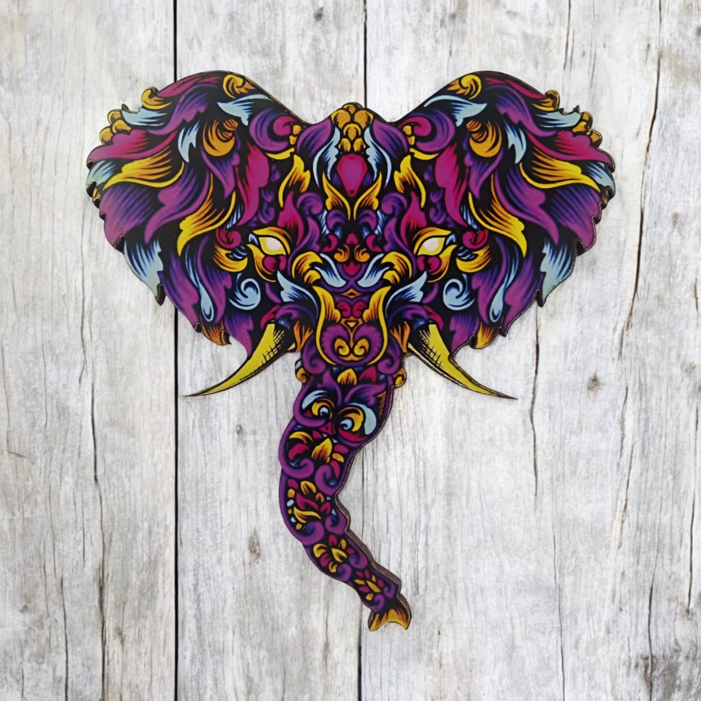 Wooden MDF Elephant Cutout Craft for Decoration