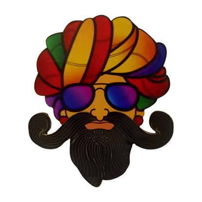 Wooden MDF Traditional Rajasthani Man Face Cutout Craft for Decoration