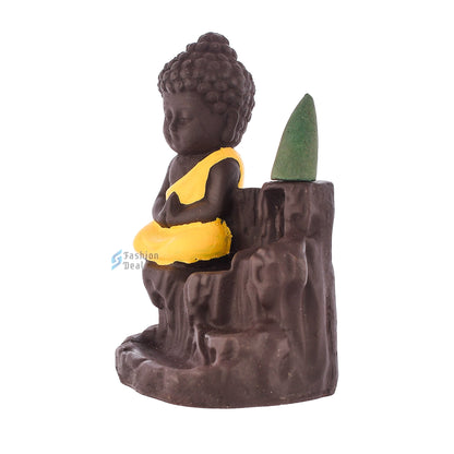 Elegant Smoke Buddha Statue Idols With Cones for Gifting & Home Decoration | Spiritual & Artistic Decor