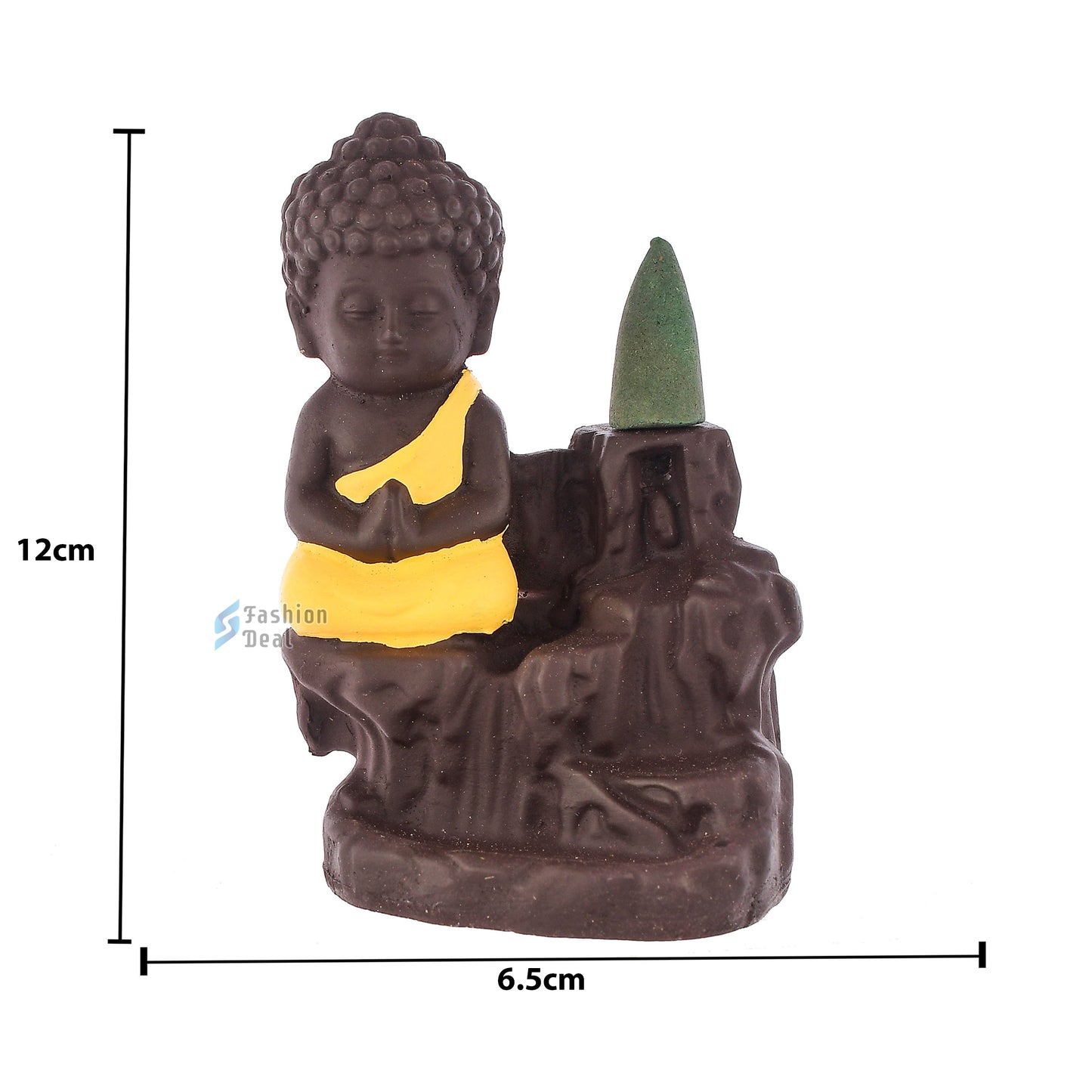 Elegant Smoke Buddha Statue Idols With Cones for Gifting & Home Decoration | Spiritual & Artistic Decor