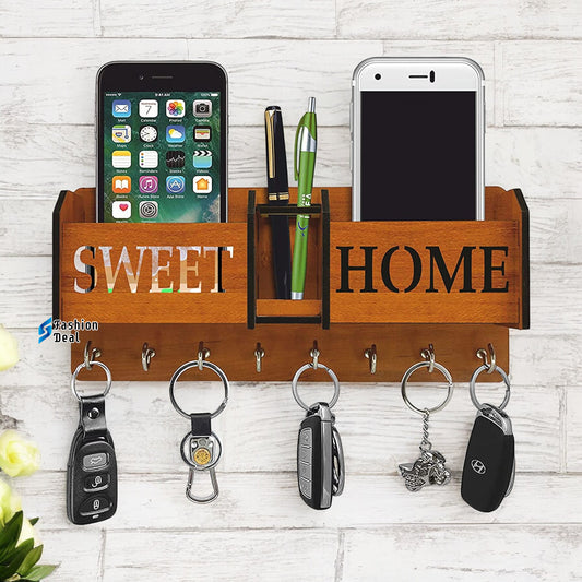 Wooden MDF Customized Keychain Holder For Wall Decoration