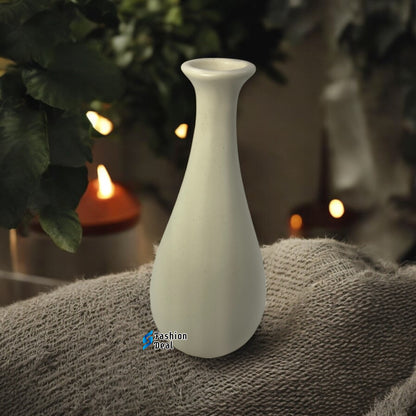 Elegant White Ceramic Vases - Minimalist Home Décor Collection