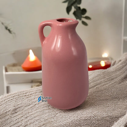 Elegant White Ceramic Jug/Mug Vase/Pot - Minimalist Home Décor Collection