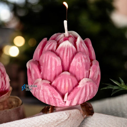 Soy Wax Scented Lotus Flower Design candle