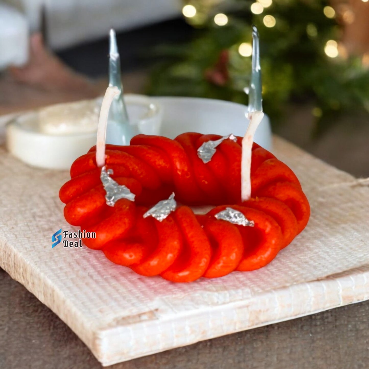 Soy Wax Scented candle in Jalebi/Imarti Sweet Design